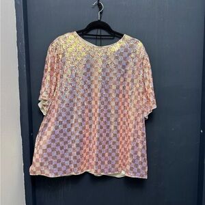Fate Pink and Purple Sequin Blouse